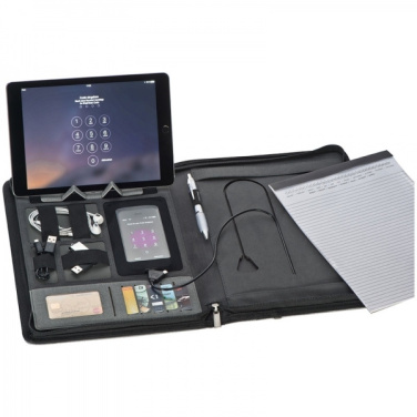 Logo trade promotional giveaway photo of: A4 folder with power bank Elda