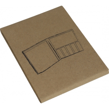 Logo trade promotional merchandise image of: Adhesive note pad BURLINGTON