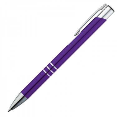 Logo trade promotional giveaway photo of: Metal ballpen ASCOT