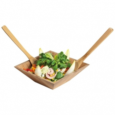 Logo trade promotional merchandise picture of: Bamboo salad servers CAPUA