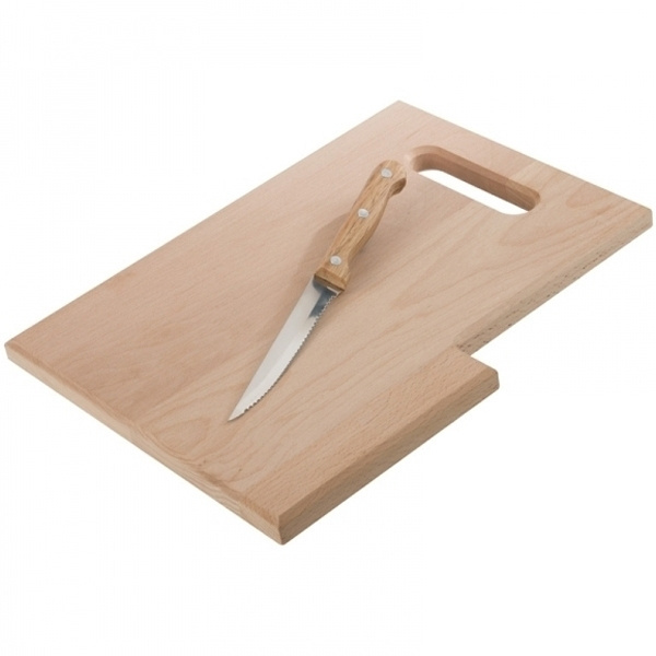 Logo trade corporate gift photo of: Wooden board with knife LIZZANO