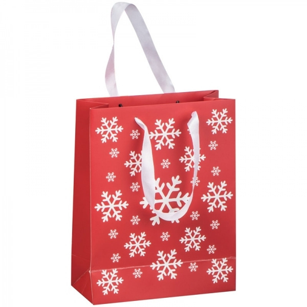 Logo trade promotional merchandise image of: Small Christmas paper bag BASEL