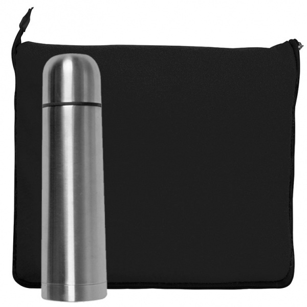 Logo trade promotional merchandise photo of: Set fleece blanket and thermal flask LIVERPOOL