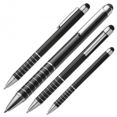 Logotrade promotional products photo of: Metal ballpen with touch pen LUEBO