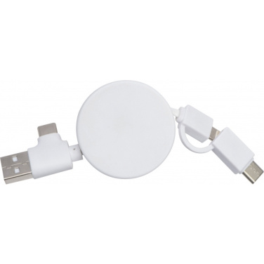 Logotrade promotional giveaway image of: Bamboo charging cable GRONINGEN