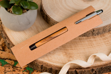 Logotrade promotional items photo of: Wooden ballpen with touch function ERFURT