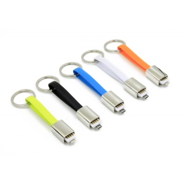 Logotrade promotional gift picture of: Data transfer cable and keyring