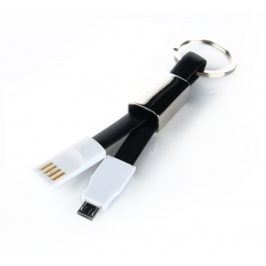 Logo trade business gifts image of: Data transfer cable and keyring