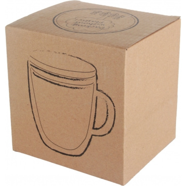 Logotrade promotional product image of: Double-walled glass cup GERTHE 350 ml