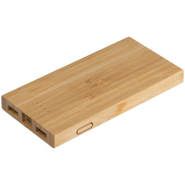 Logo trade corporate gifts image of: Bamboo power bank KATOWICE