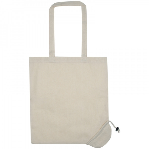 Logo trade promotional gift photo of: Foldable cotton bag KLEHOLM