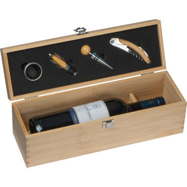 Logotrade promotional gift picture of: Wooden wine box SAINT-ETIENNE