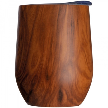 Logo trade corporate gifts image of: Stainless steel mug with wooden look BRIGHTON 380 ml