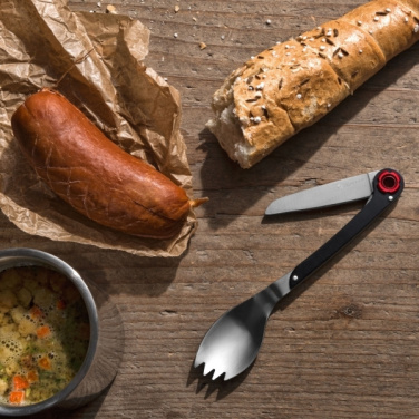 Logo trade promotional gift photo of: Multifunctional spoon LATEMAR Schwarzwolf