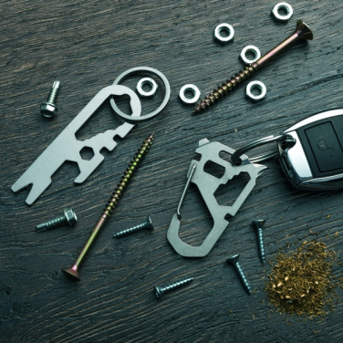 Logo trade promotional items picture of: Multifunctional keychain ATACAMA Schwarzwolf