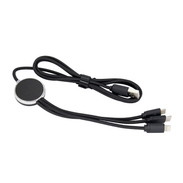 Logotrade promotional merchandise photo of: 3in1 long cable with elighted logo for engraving, W201TG