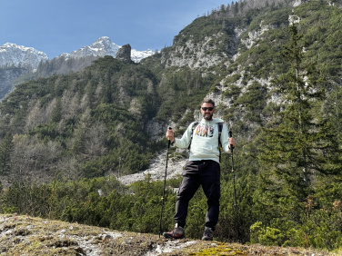 Logotrade promotional merchandise picture of: Trekking poles DENALI Schwarzwolf