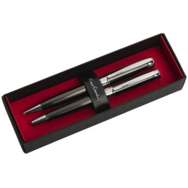 Logo trade promotional products picture of: Metal set of ballpoint pen and roller ROI