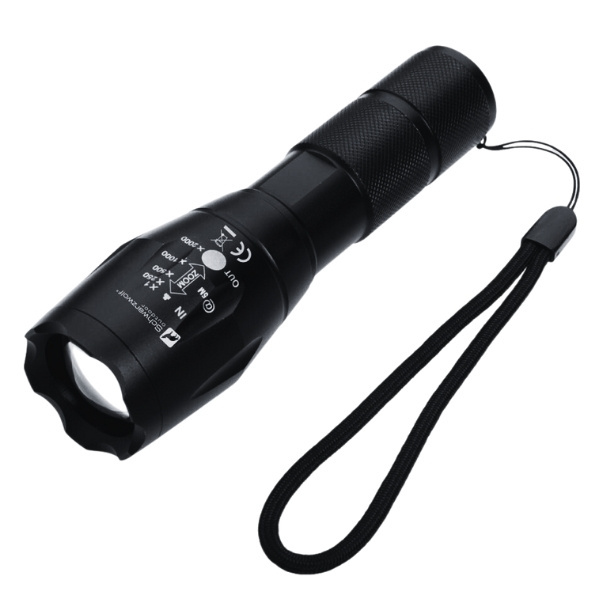 Logo trade corporate gifts picture of: Flashlight DELGADA Schwarzwolf