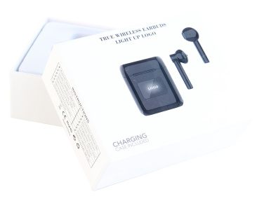 Logotrade promotional gift picture of: Wireless earbuds with light up logo