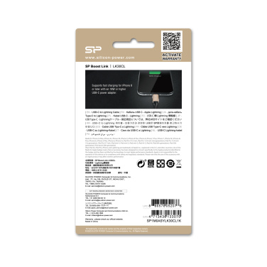 Logo trade business gifts image of: DATA TRANSFER CABLE Boost Link Nylon LK30CL Type C