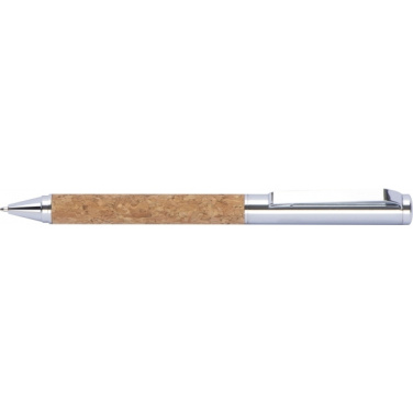 Logo trade promotional products picture of: Twist-ballpen metal and cork LILLEHAMMER