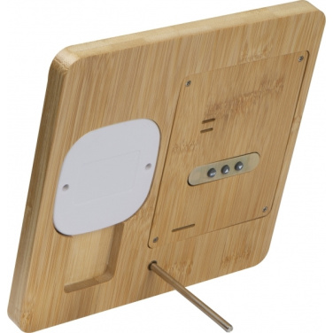 Logotrade promotional giveaway image of: Bamboo weather station GRANADA