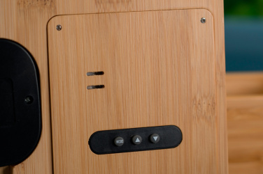 Logo trade promotional giveaway photo of: Bamboo weather station GRANADA