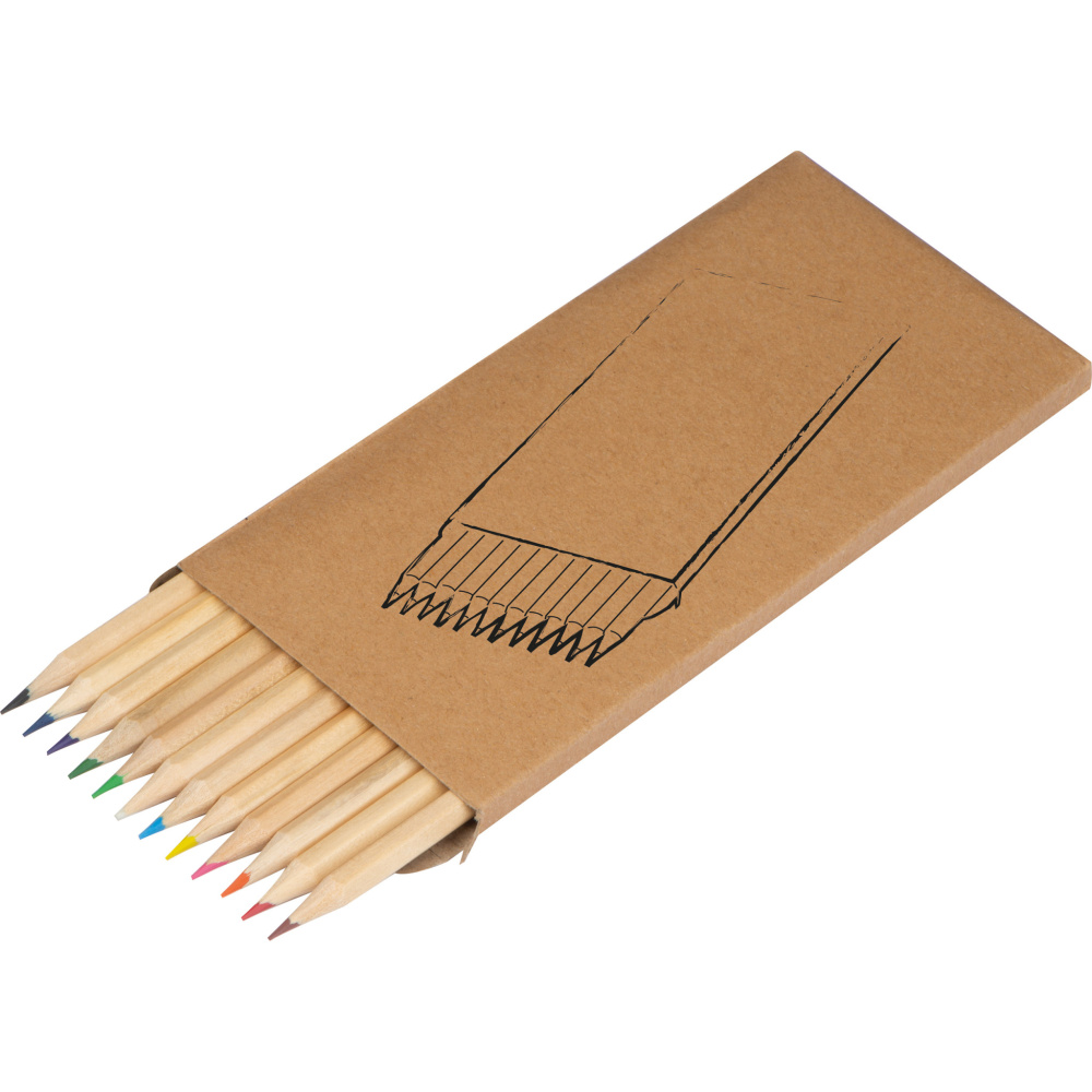 Logo trade promotional giveaways image of: 12-piece crayon set MENORCA