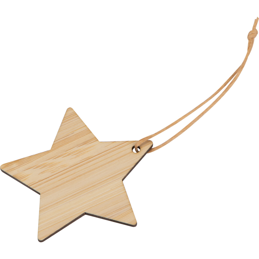 Logo trade promotional giveaways picture of: Bamboo star pendant FOGGIA