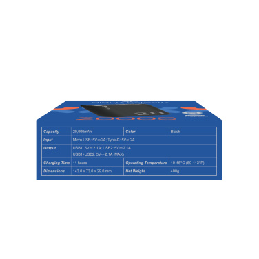 Logo trade promotional items image of: Power bank Silicon Power GS15 20000 mAh