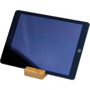 Logo trade corporate gift photo of: Bamboo smartphone holder SAN SEBASTIAN