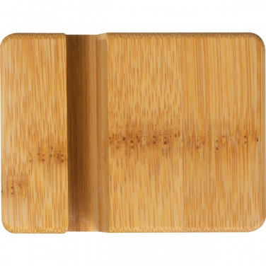 Logo trade promotional gifts image of: Bamboo smartphone holder SAN SEBASTIAN