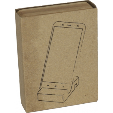 Logo trade promotional products image of: Bamboo smartphone holder SAN SEBASTIAN