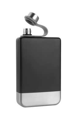 Logo trade promotional merchandise image of: Hip flask HALTI Schwarzwolf