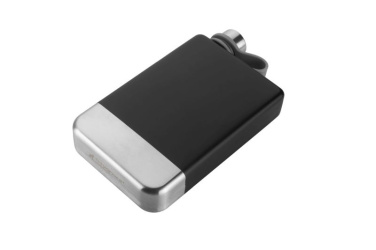 Logo trade promotional giveaways image of: Hip flask HALTI Schwarzwolf