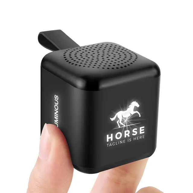 Logotrade promotional item picture of: Mini speaker with enlighted logo for engraving