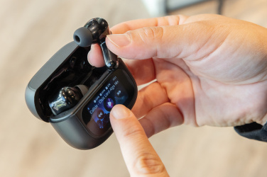 Logotrade promotional giveaway picture of: Airtune RCS recycled plastic ANC earbuds with touch screen