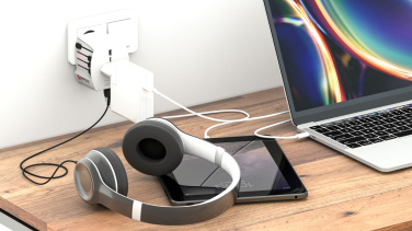 Logotrade promotional giveaway picture of: SKROSS World Travel Adapter MUV 2-pole with USB A and C