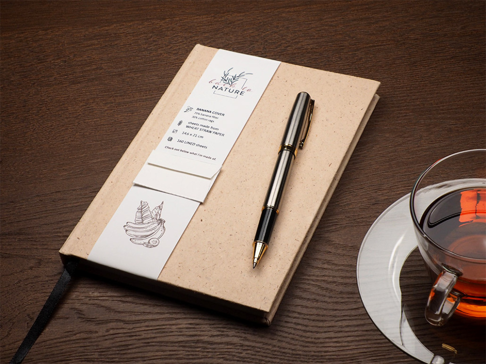 Logotrade promotional giveaway picture of: Recycled Banana Notebook 209734200