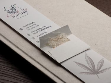 Logo trade promotional gifts image of: Recycled Hemp Notebook 209734300