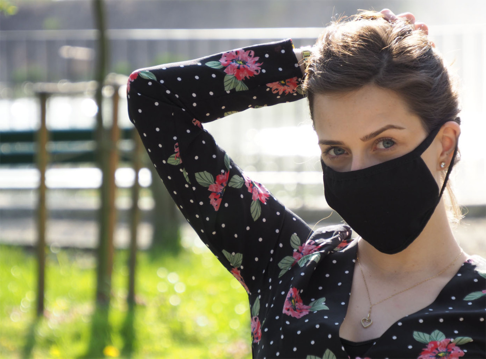 Logo trade business gift photo of: MARS PRO cotton mask (size M) with pocket and HEPA filter 1380165