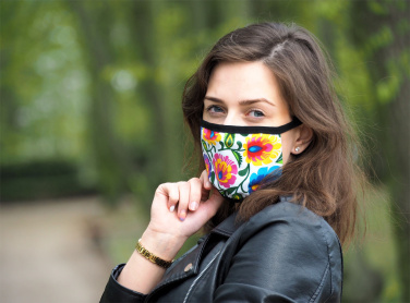 Logo trade corporate gifts image of: MARS PRO cotton mask (size M) with pocket and HEPA filter 1380165