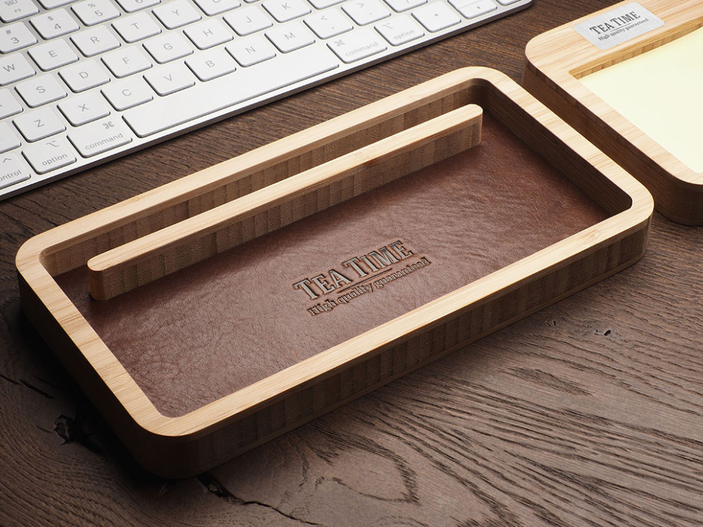 Logo trade promotional items picture of: Wooden desk organiser 1852292