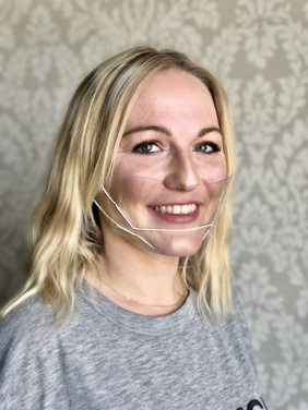 Logo trade business gifts image of: ATENA clear face shield-mask for mouth and nose 1461162