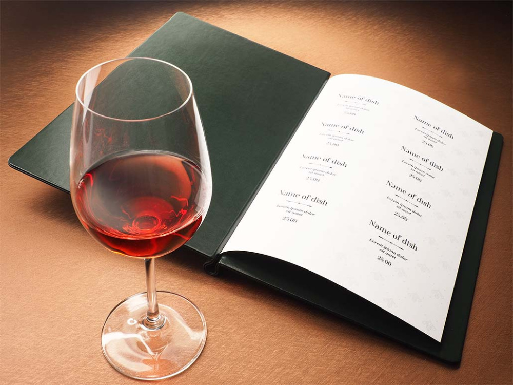 Logo trade business gifts image of: Menu cover 1229320