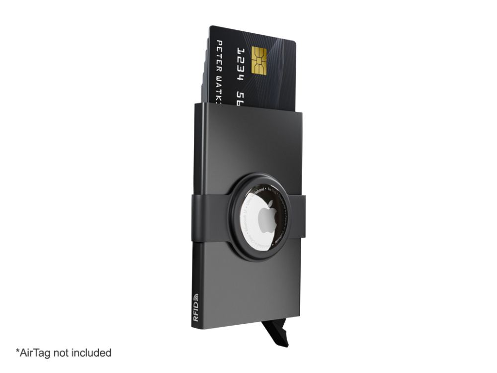 Logotrade promotional gift image of: RFID credit card case with holder for AirTag 2163108