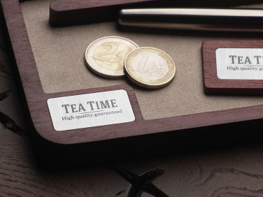 Logo trade promotional giveaways image of: Wooden desk organiser 1818121