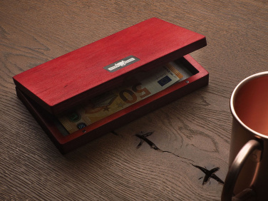 Logo trade promotional giveaways image of: Wooden bill box 1816121