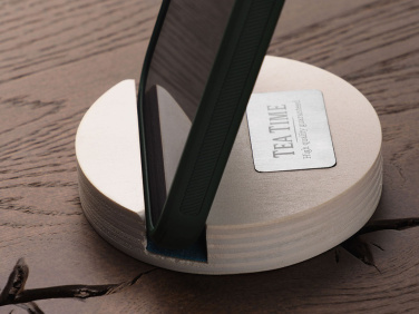 Logo trade promotional merchandise picture of: Wooden telephone stand 1833121